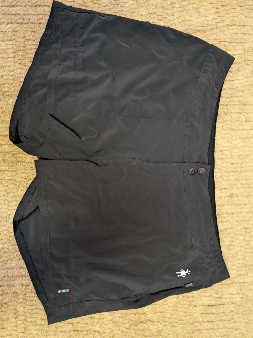 Smartwool Merino Wool Blend Active Outdoor Shorts Black - Women's L